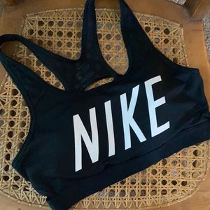 Nike Logo Black Sports Bra